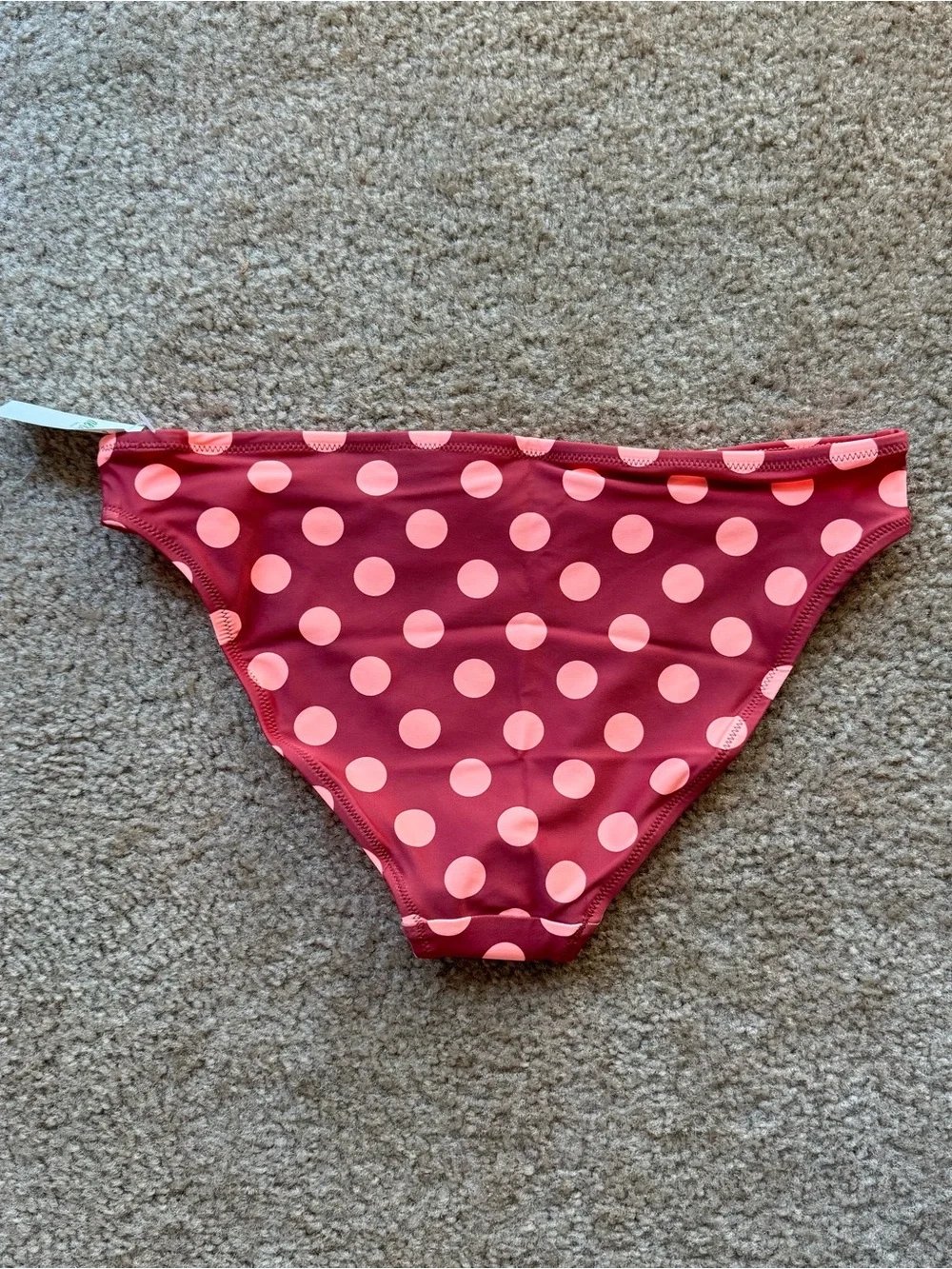 NWT Aerie Full Coverage Polka Dot Bikini Bottom Rust S